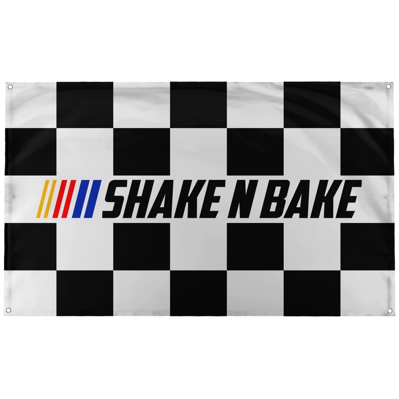Banger Flags Banger - Ricky Bobby Talladega Nights Shake N Bake Motivational Inspirational Office Gym Dorm Wall Decor Design on a 3X5 Feet Flag with 4 Grommets for Easy Hanging. Authentic BANGER FLAG - Image 1